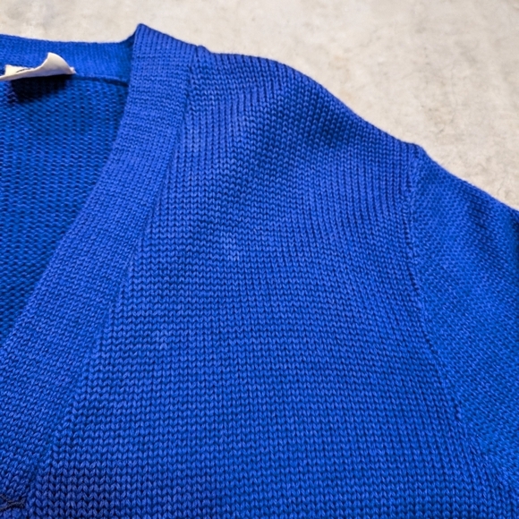 VTG 50s Nelson Knitting Mills Letterman Sweatshirt Blue Flaws Adult - Picture 4 of 11